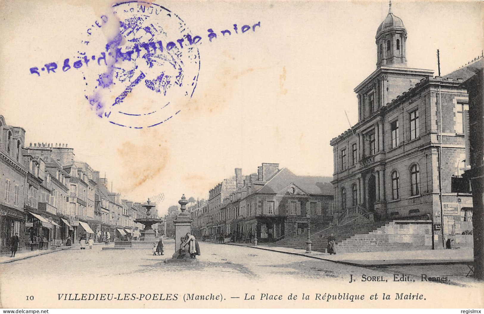 50-VILLEDIEU LES POELES-PLACE DE LA REPUBLIQUE-N°2043-H/0297 - Villedieu
