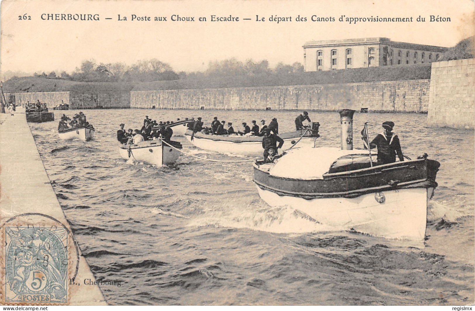 50-CHERBOURG-CANOTS D APPROVISIONNEMENT DU BETON-N°2043-H/0137 - Cherbourg