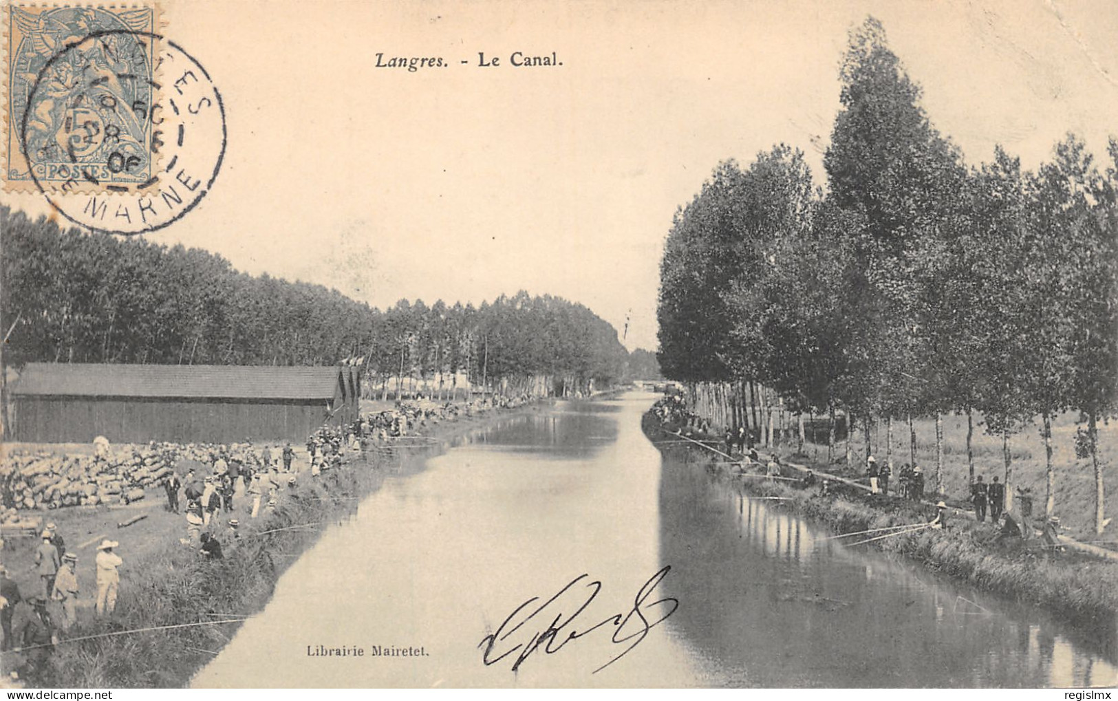 52-LANGRES-LE CANAL-PECHEURS-N°2044-F/0233 - Langres