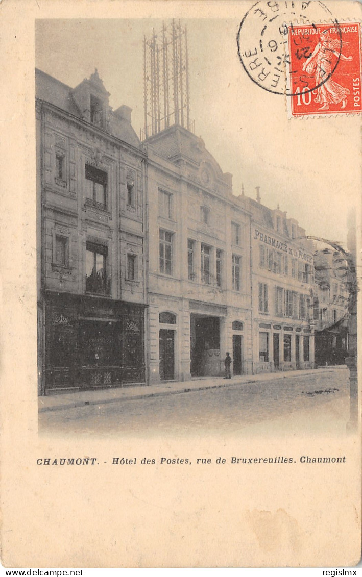 52-CHAUMONT-HOTEL DES POSTES -N°2044-F/0159 - Other & Unclassified