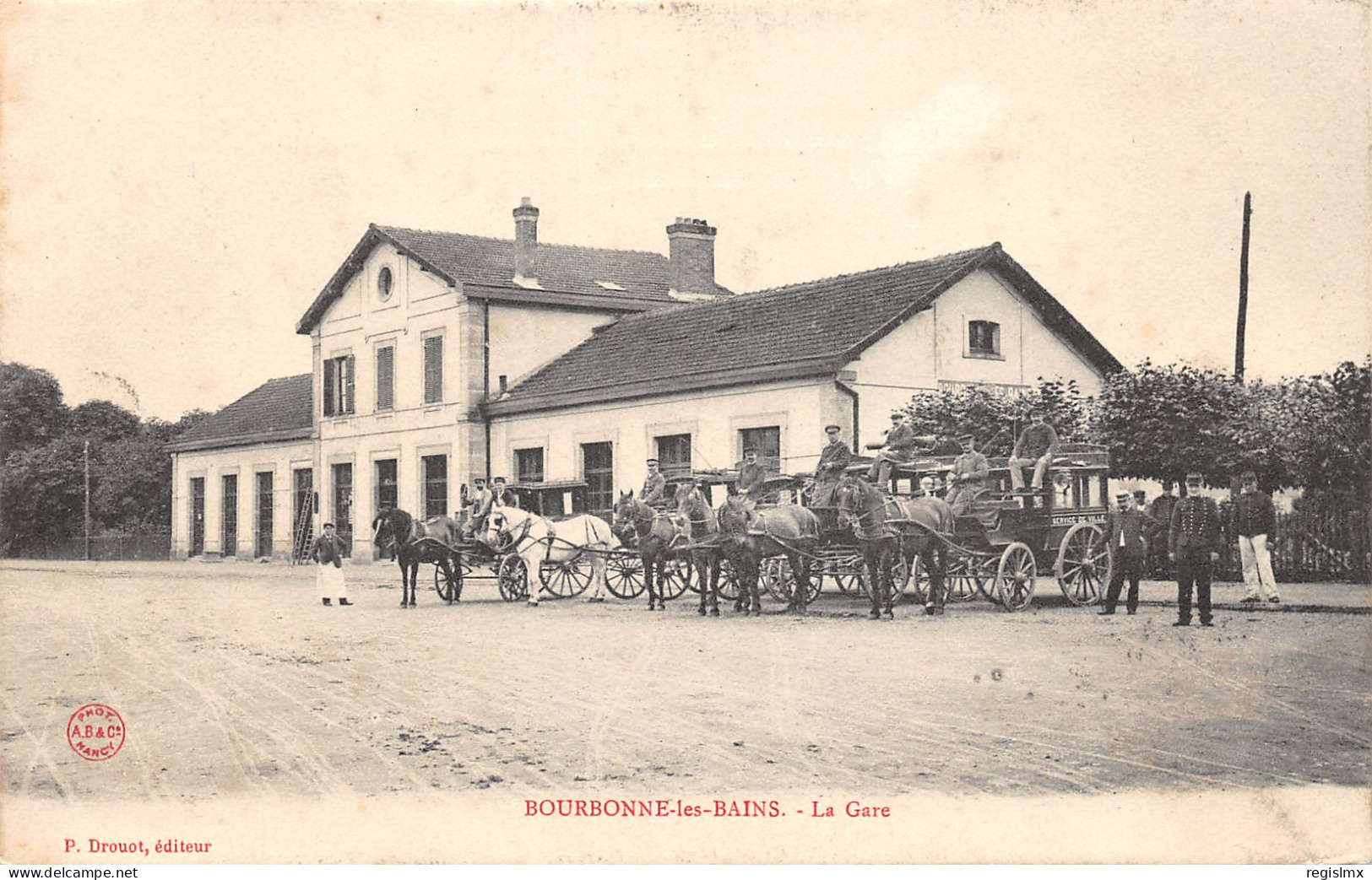 52-BOURBONNE LES BAINS-LA GARE-ATELLAGES-N°2044-F/0077 - Bourbonne Les Bains
