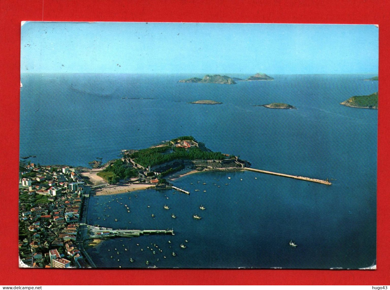 (RECTO / VERSO) BAYONA - N° 131 - VISTA  AEREA - VUE AERIENNE - BEAUX TIMBRES - CPSM GF - Sonstige & Ohne Zuordnung