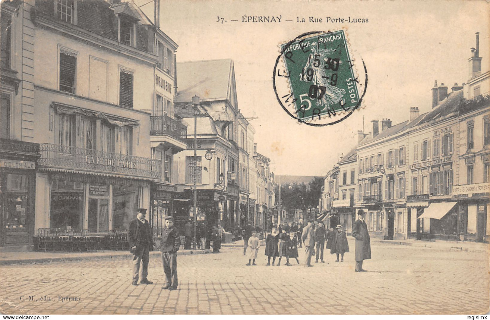 51-EPERNAY-LA RUE PORTE LUCAS-N°2044-C/0227 - Epernay
