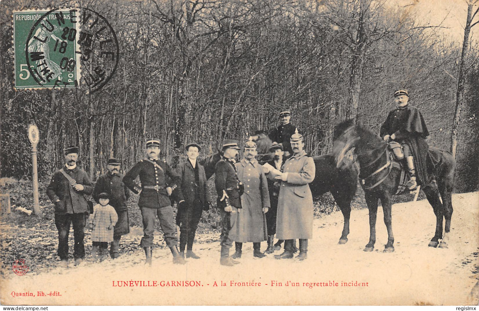 54-LUNEVILLE GARNISON-A LA FRONTIERE-N°2045-B/0077 - Luneville