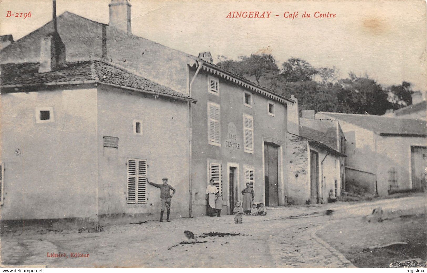 54-AINGERAY-CAFE DU CENTRE-N°2044-G/0161 - Other & Unclassified