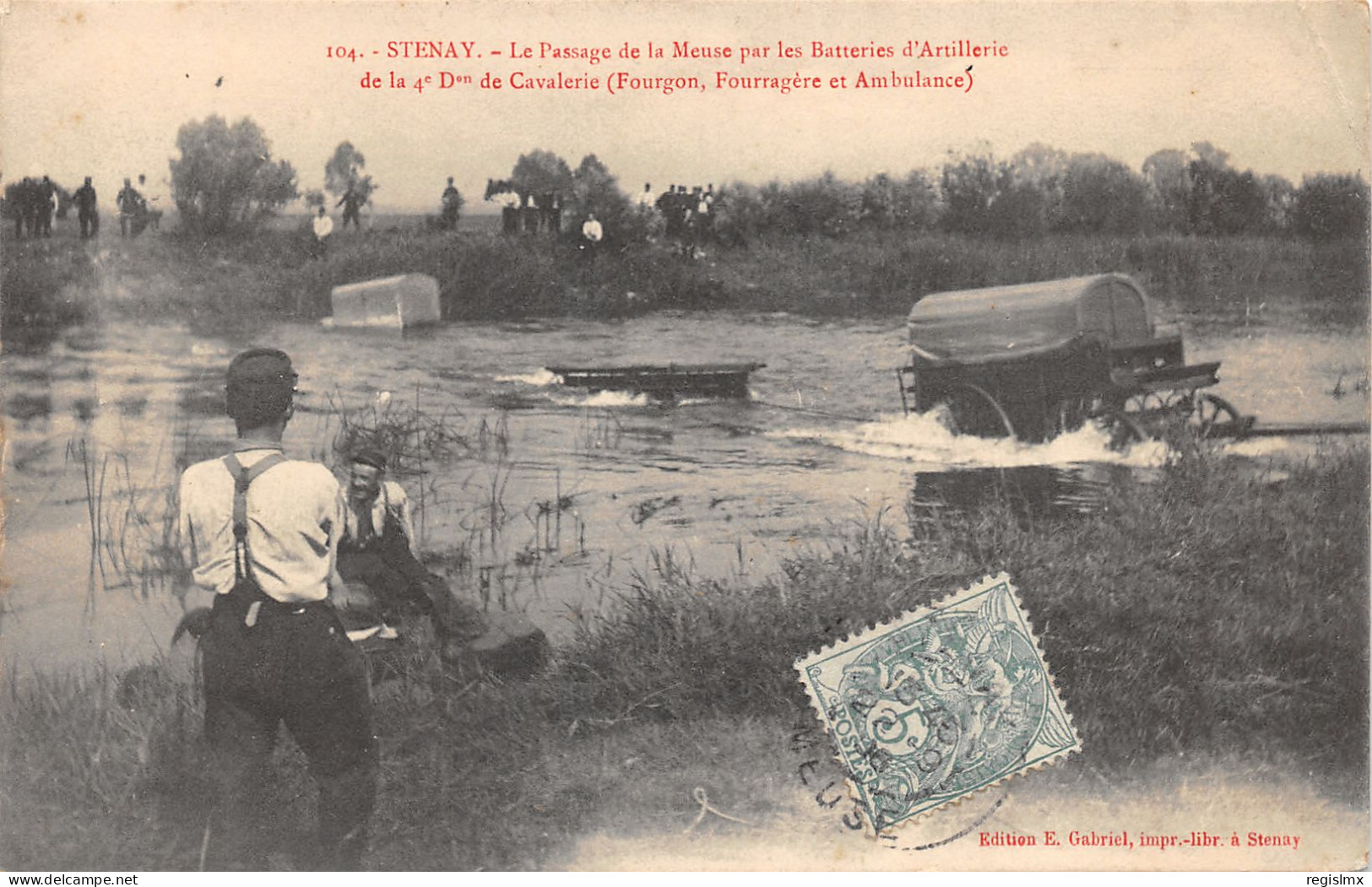 55-STENAY-PASSAGE DE LA MEUSE PAR LES BATTERIES D ARTILLERIE-N°2045-D/0357 - Stenay