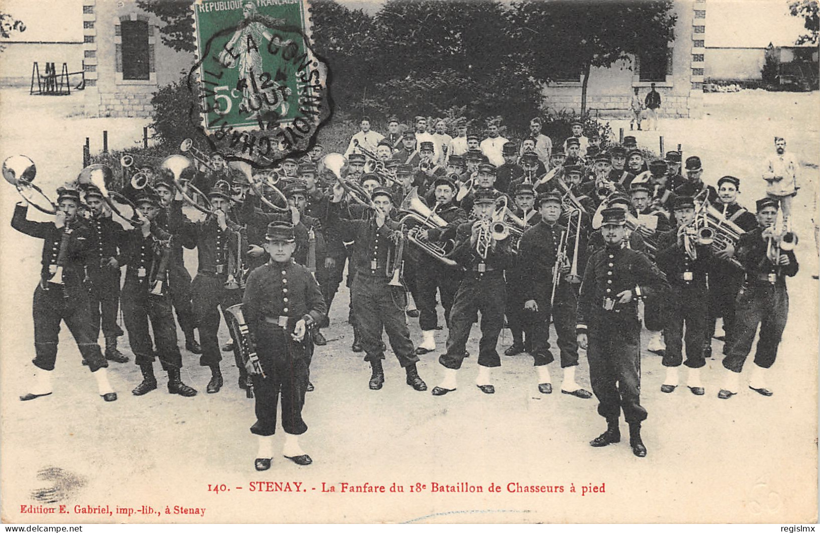 55-STENAY-LA FANFARE DU 18E BATILLON DE CHASSEURS-N°2045-D/0207 - Stenay