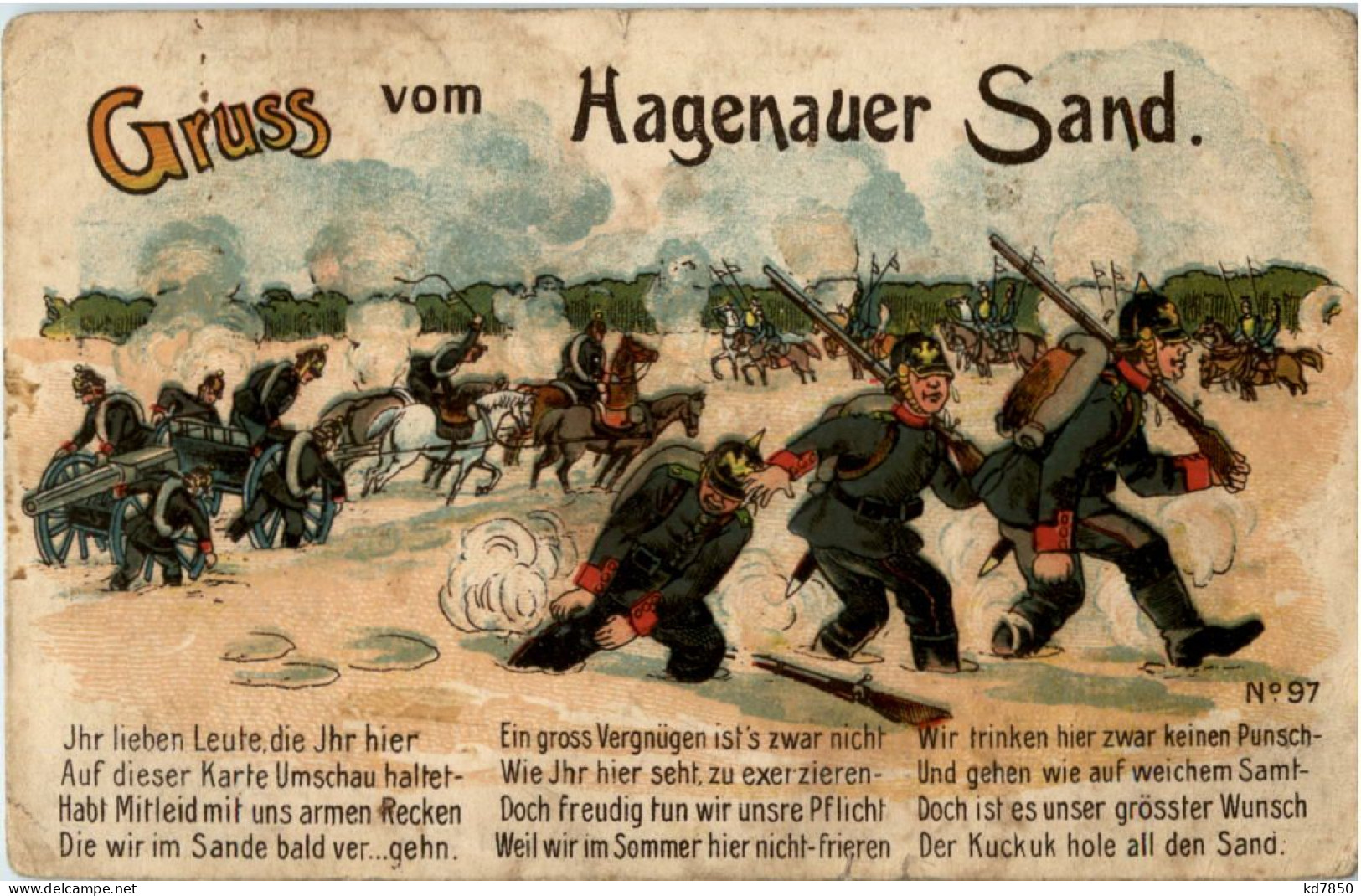 Hagenau - Gruss Vom Hagenauer Sand - Litho - Haguenau