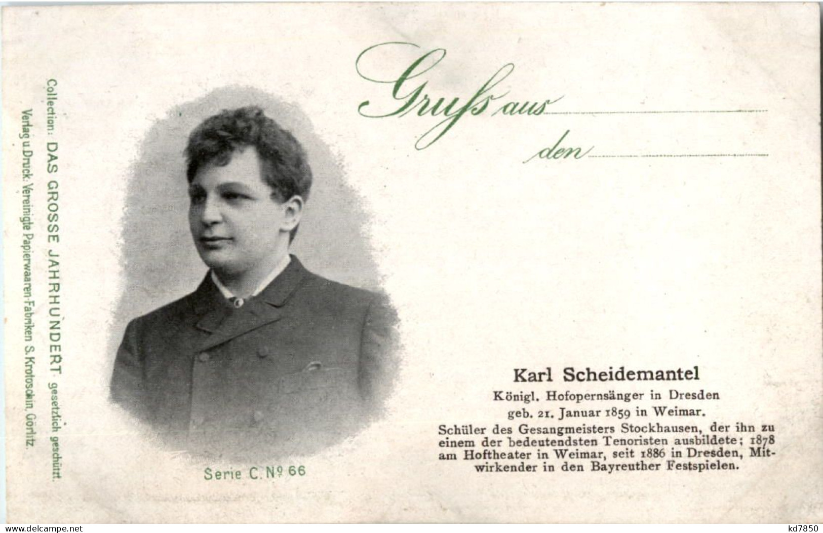 Karl Scheidemantel - Opernsänger In Dresden - Chanteurs & Musiciens