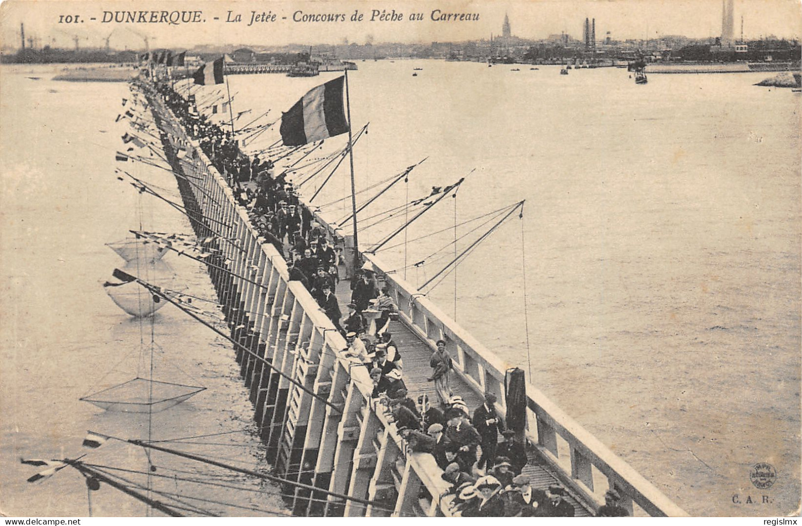 59-DUNKERQUE-LA JETEE-CONCOURS DE PECHE AU CARREAU-N°2045-H/0339 - Dunkerque
