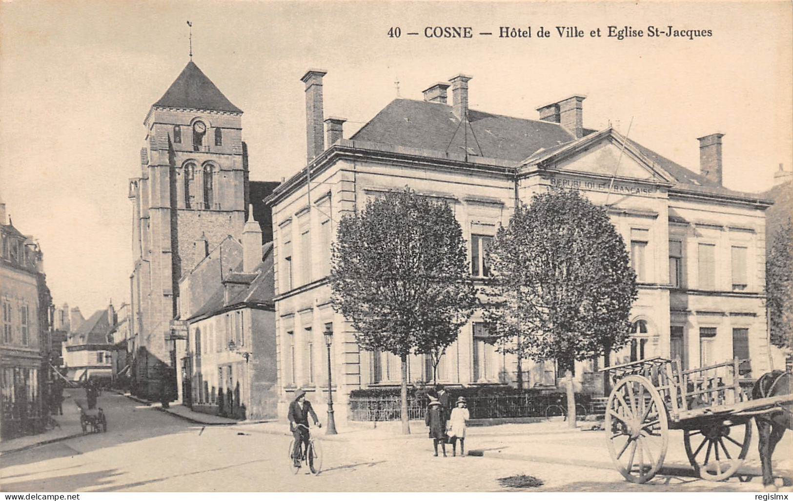58-COSNE-HOTEL DE VILLE-EGLISE SAINT JACQUES-N°2045-H/0201 - Cosne Cours Sur Loire