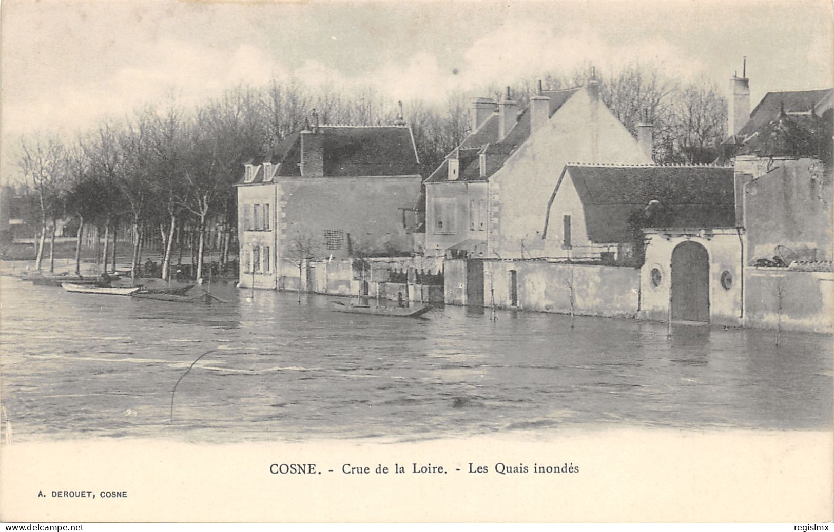 58-COSNE SUR LOIRE-CRUE DE LA LOIRE-QUAIS INONDES-N°2045-H/0139 - Cosne Cours Sur Loire