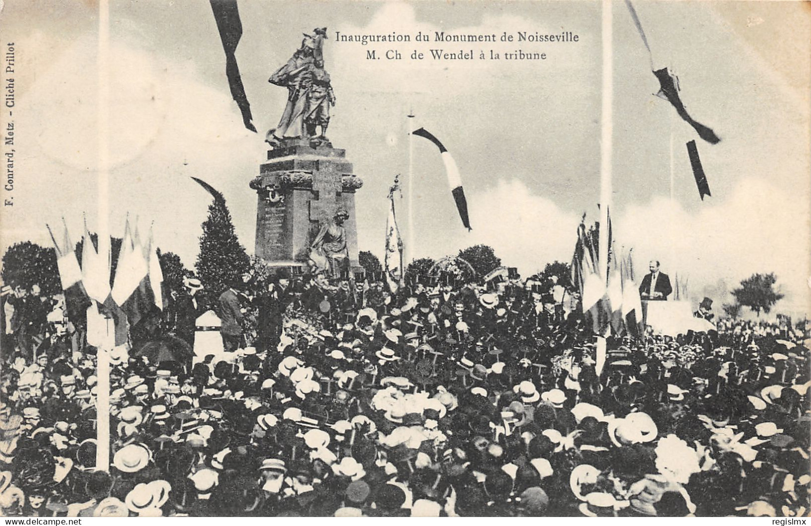 57-NOISSEVILLE-INAUGURATION DU MONUMENT Français 1908-N°2045-G/0375 - Altri & Non Classificati
