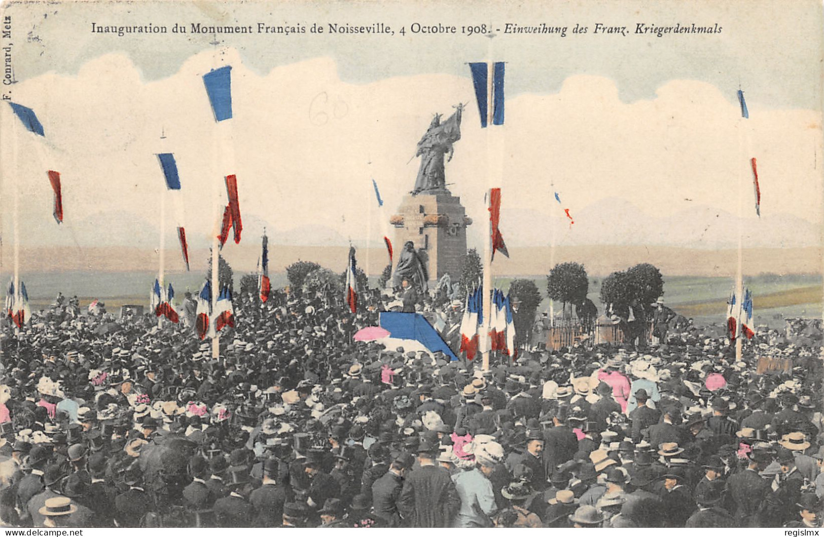 57-NOISSEVILLE-INAUGURATION DU MONUMENT Français 1908-N°2045-G/0369 - Sonstige & Ohne Zuordnung