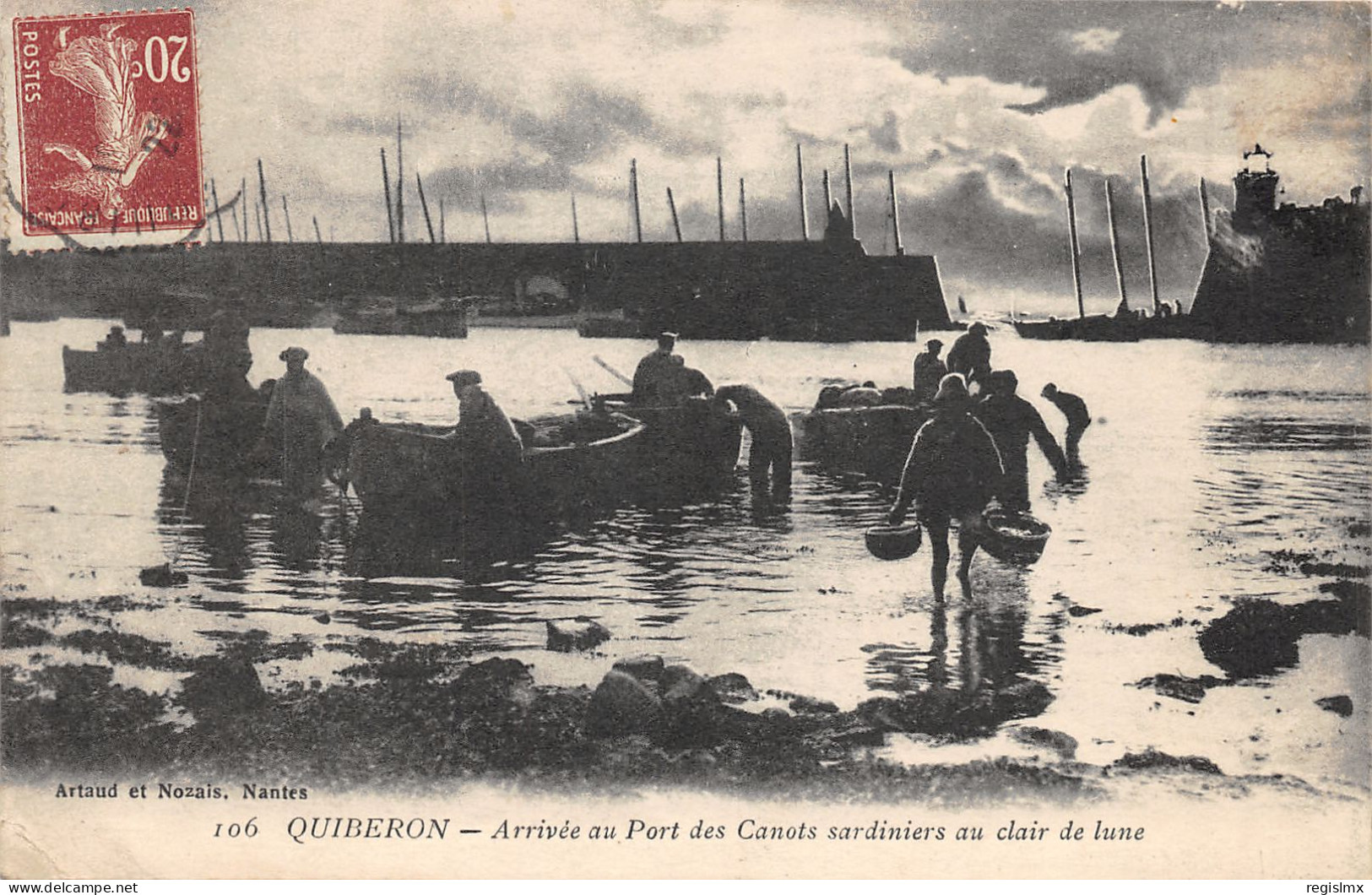 56-QUIBERON-ARRIVEE DES CANOTS SARDINIERS-N°2045-G/0181 - Quiberon