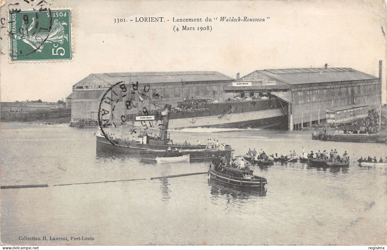 56-LORIENT-LANCEMENT DU WALDECK ROUSSEAU-N°2045-G/0129 - Lorient