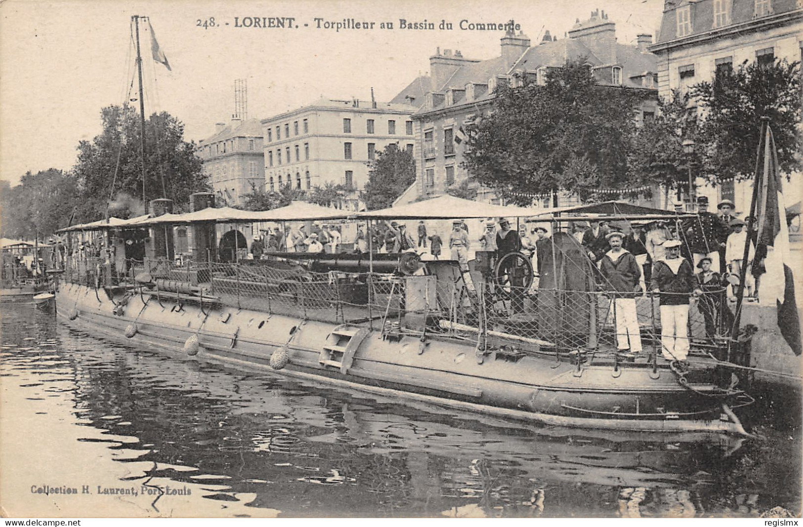 56-LORIENT-TORPILLEUR AU BASSIN DU COMMERCE-N°2045-G/0109 - Lorient