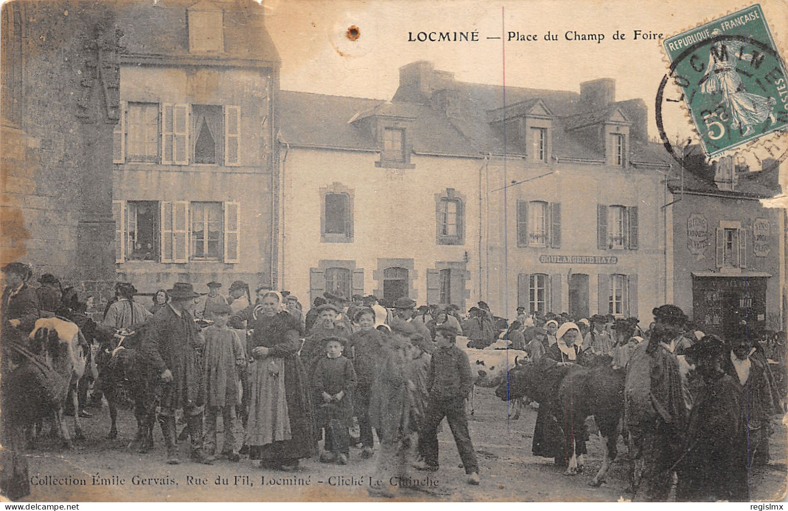 56-LOCMINE-PLACE DU CHAMP DE FOIRE-N°2045-F/0159 - Locmine