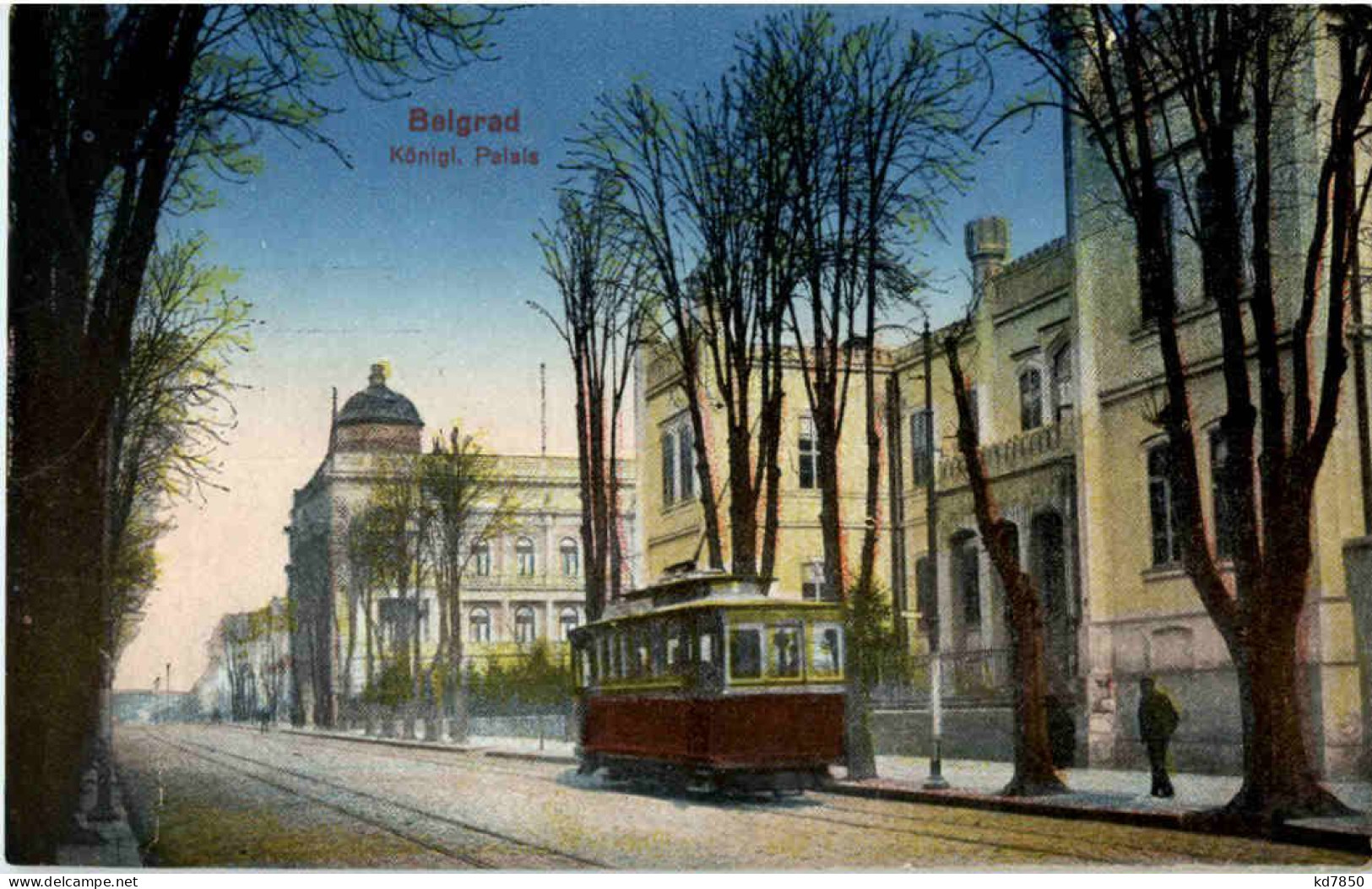 Belgrad - Königl- Palais - Strassenbahn - Serbien