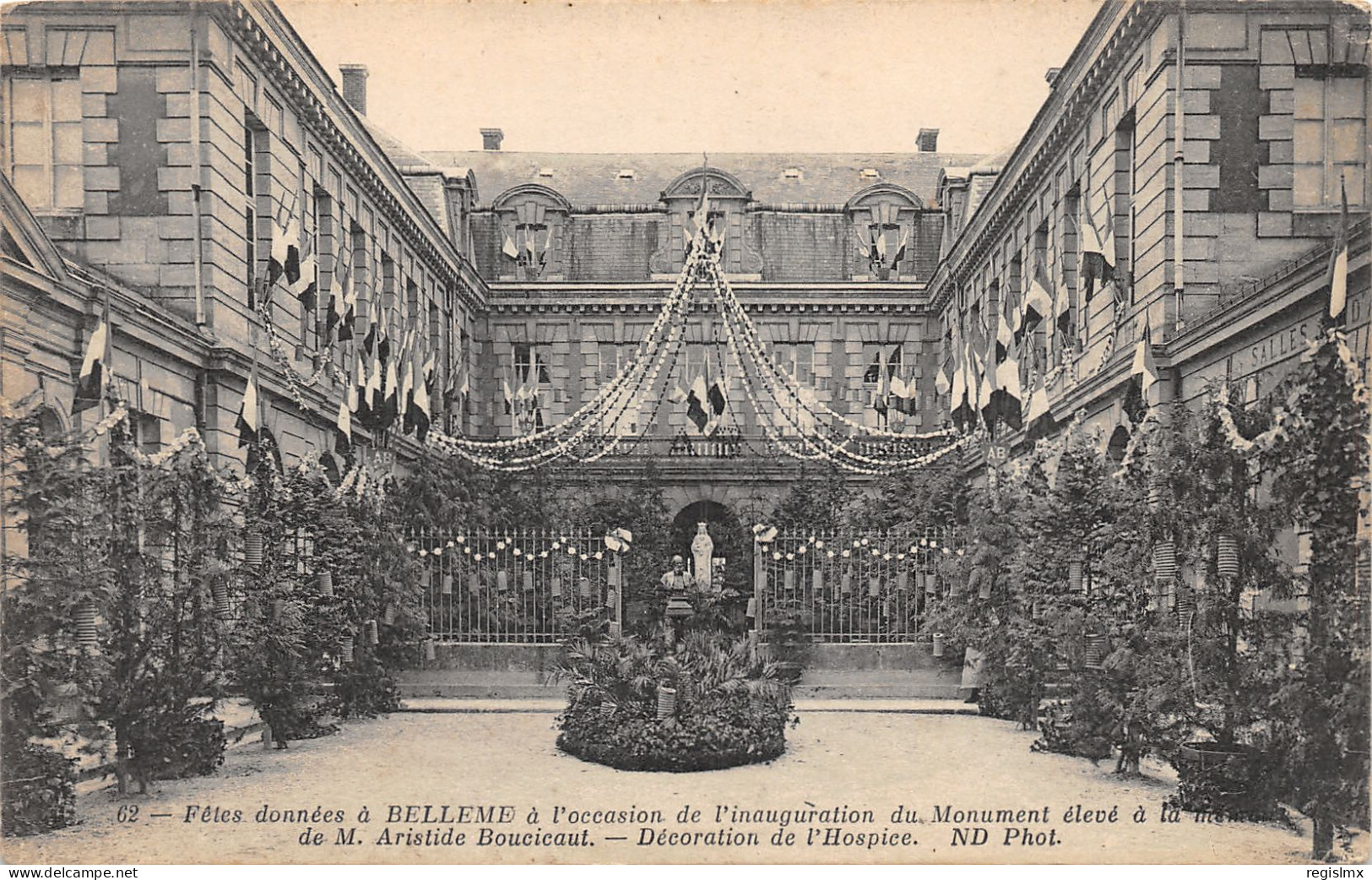61-BELLEME-INAUGURATION DU MONUMENT A. BOUCICAUT-N°2046-B/0167 - Sonstige & Ohne Zuordnung
