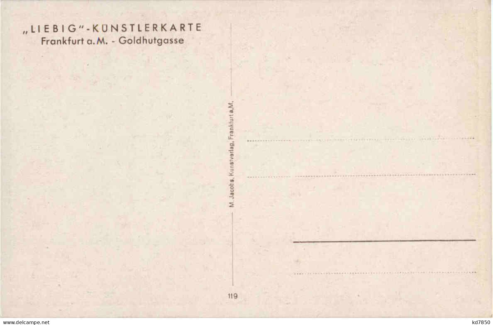 Frankfurt - Liebig Künstlerkarte - Frankfurt A. Main