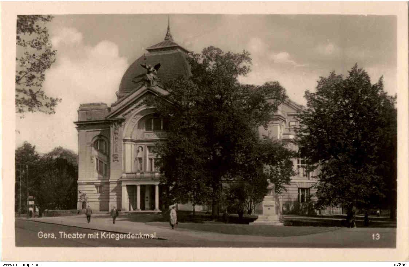 Gera - Theater Mit Kriegerdenkmal - Gera