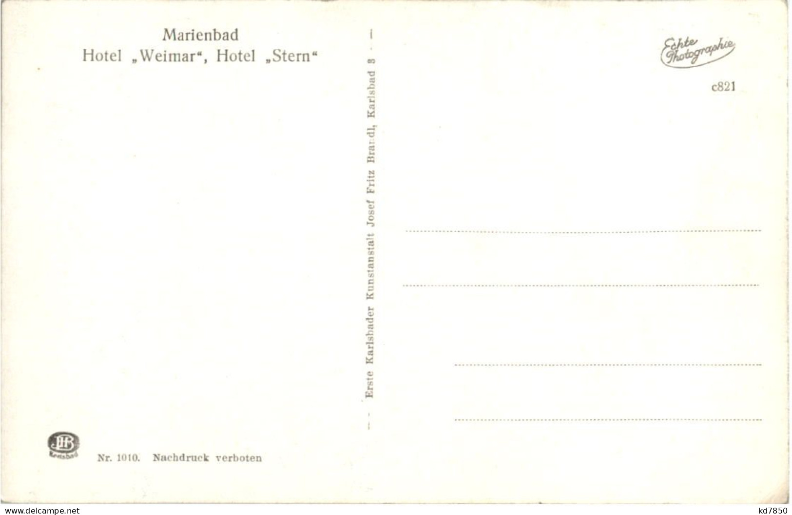 Marienbad - Goethe Denkmal - Bohemen En Moravië