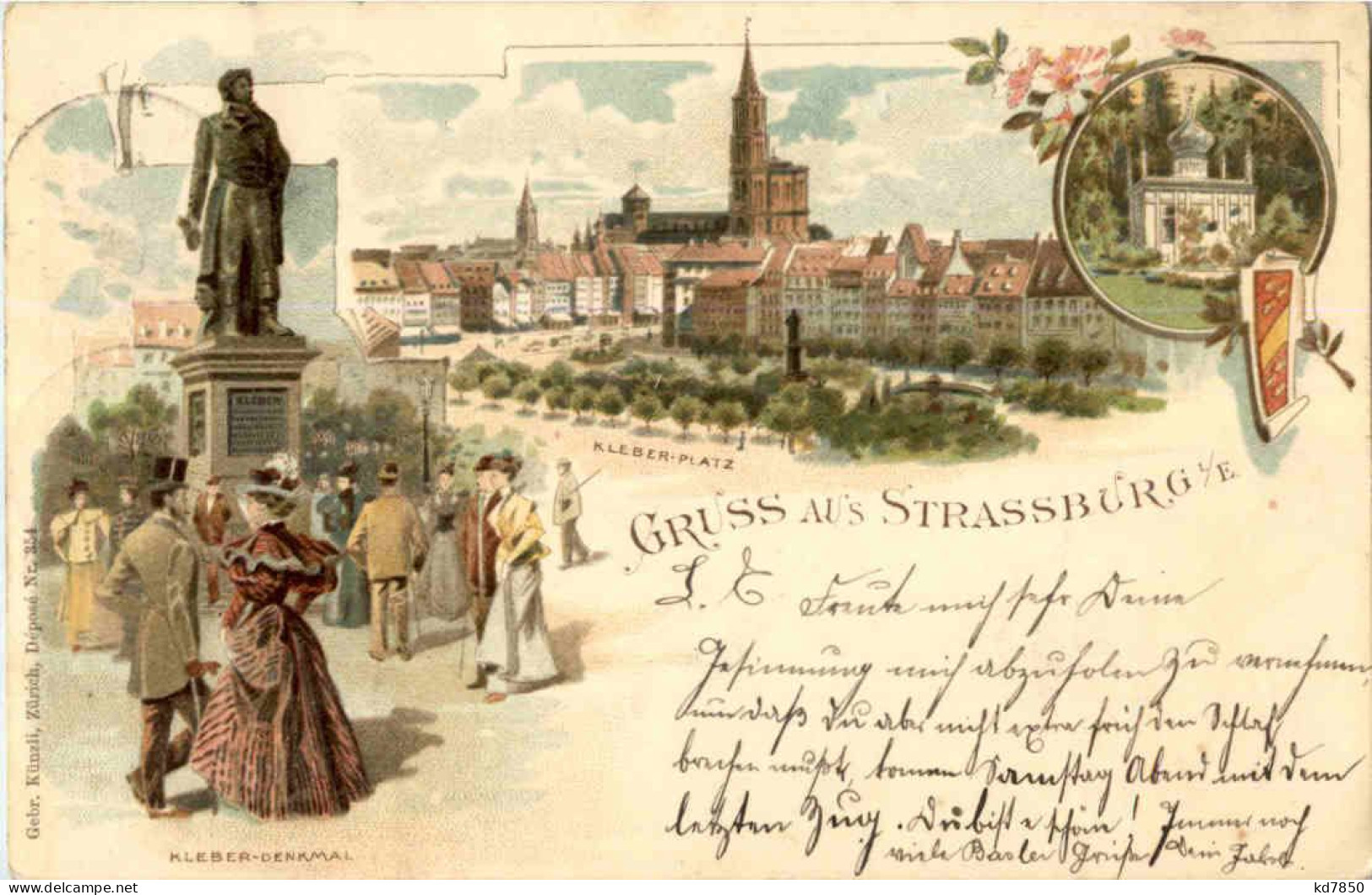 Gruss Aus Strassburg - Litho - Strasbourg