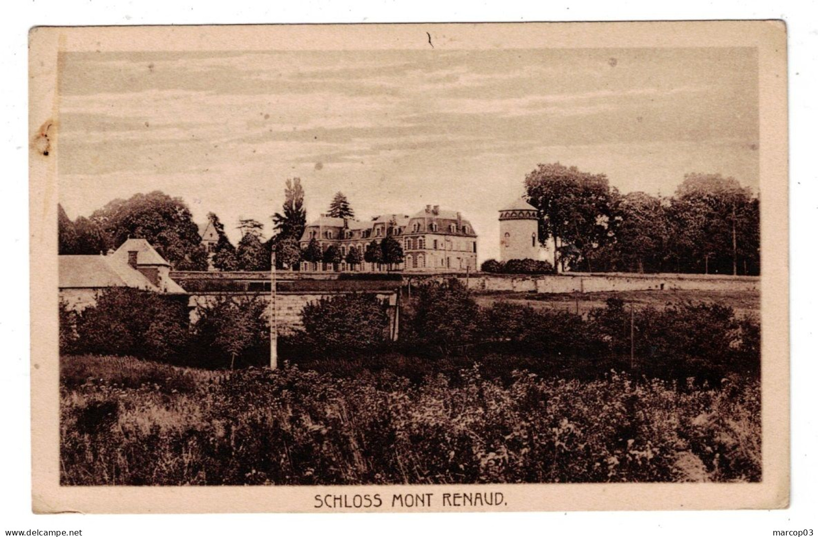60 OISE MONT RENAUD Château Schloss (carte Allemande) Plan Peu Courant - Other & Unclassified