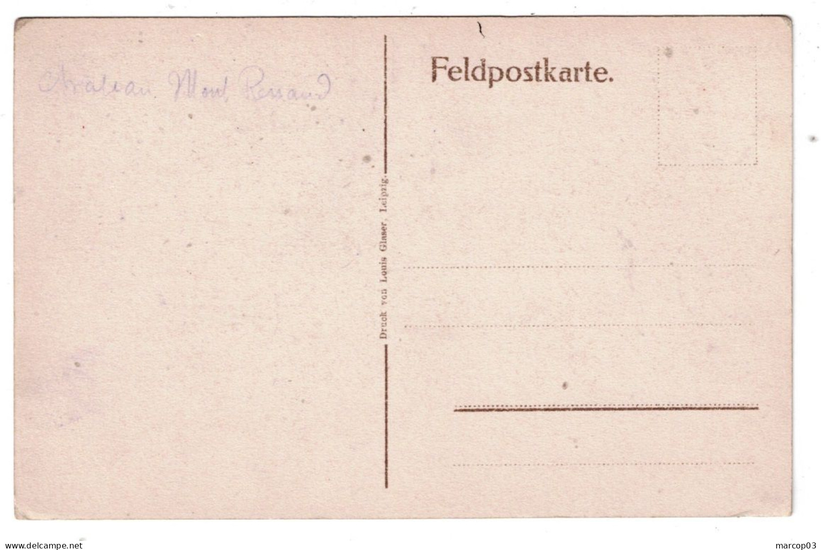 60 OISE MONT RENAUD Château Schloss (carte Allemande) Plan Peu Courant - Sonstige & Ohne Zuordnung