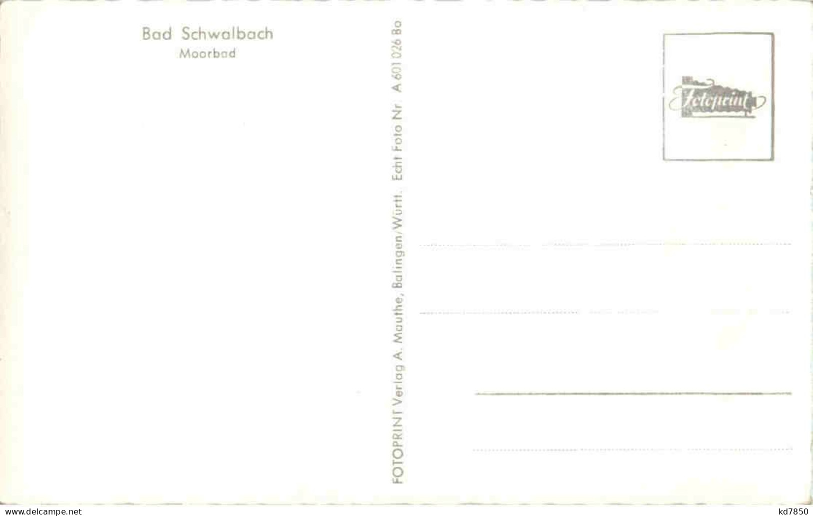 Bad Schwalbach - Moorbad - Bad Schwalbach