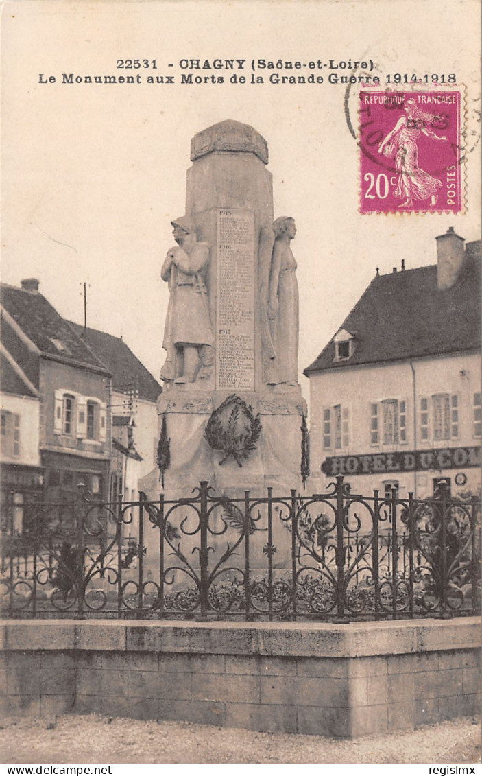 71-CHAGNY-MONUMENT AUX MORTS-N°2046-G/0293 - Chagny