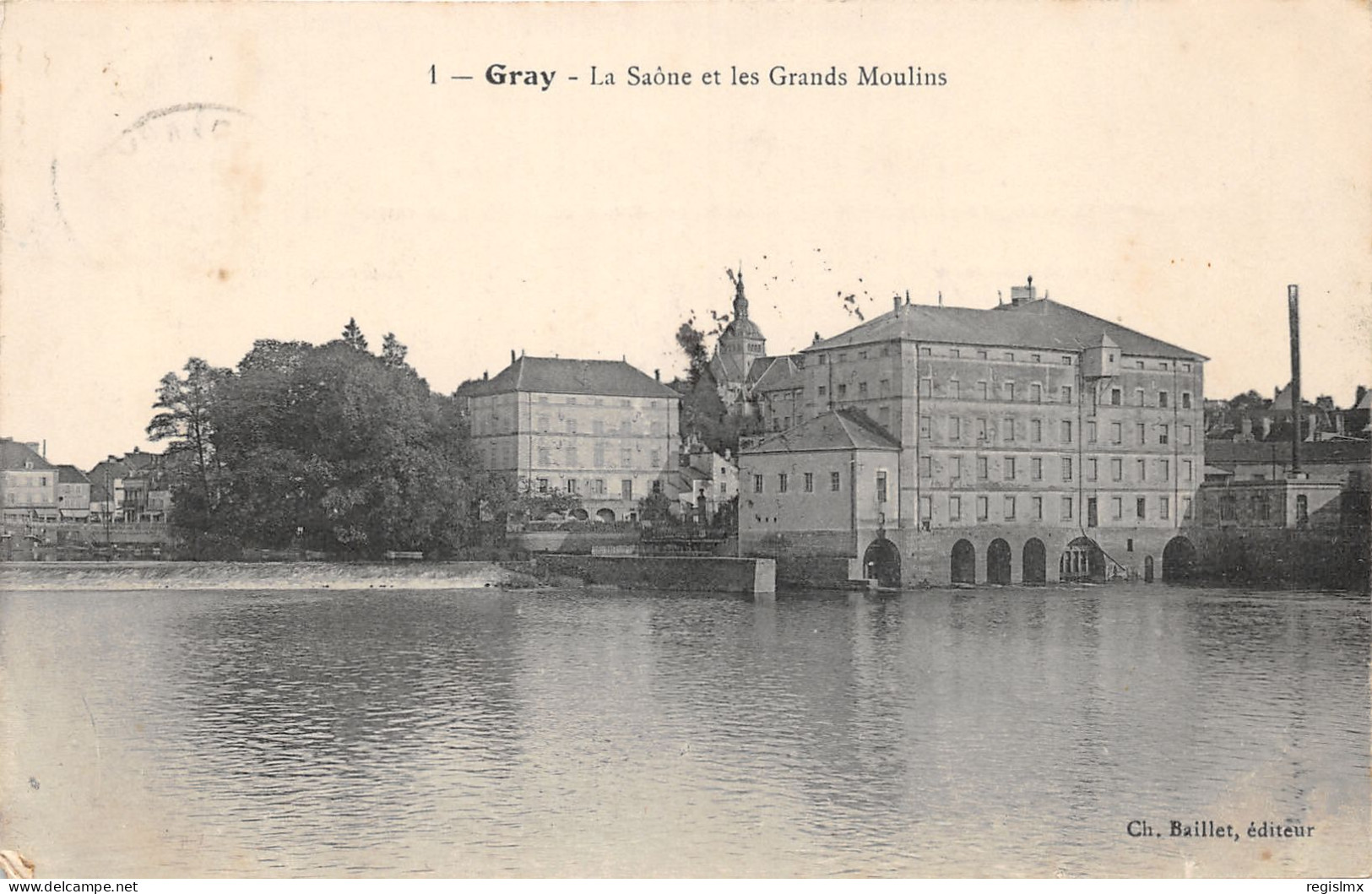 70-GRAY-LA SAONE ET LES GRANDS MOULINS-N°2046-G/0223 - Gray