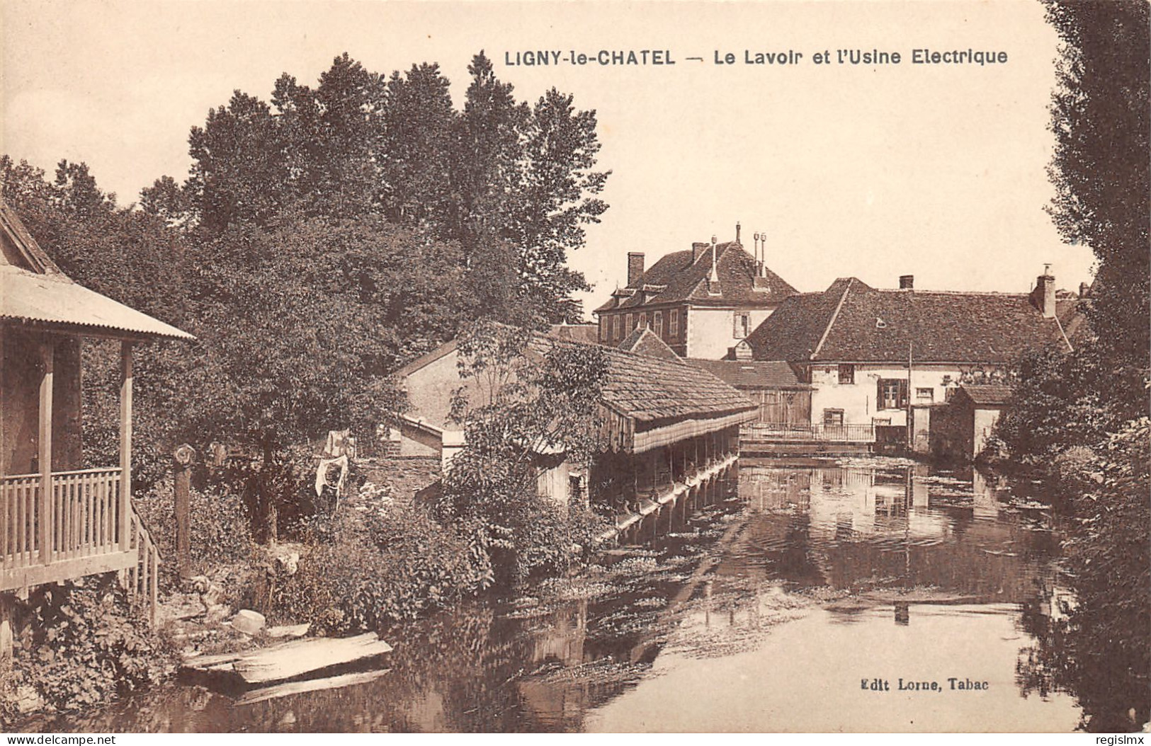 89-LIGNY LE CHATEL-L USINE ELECTRIQUE-LE LAVOIR-N°2048-H/0283 - Ligny Le Chatel