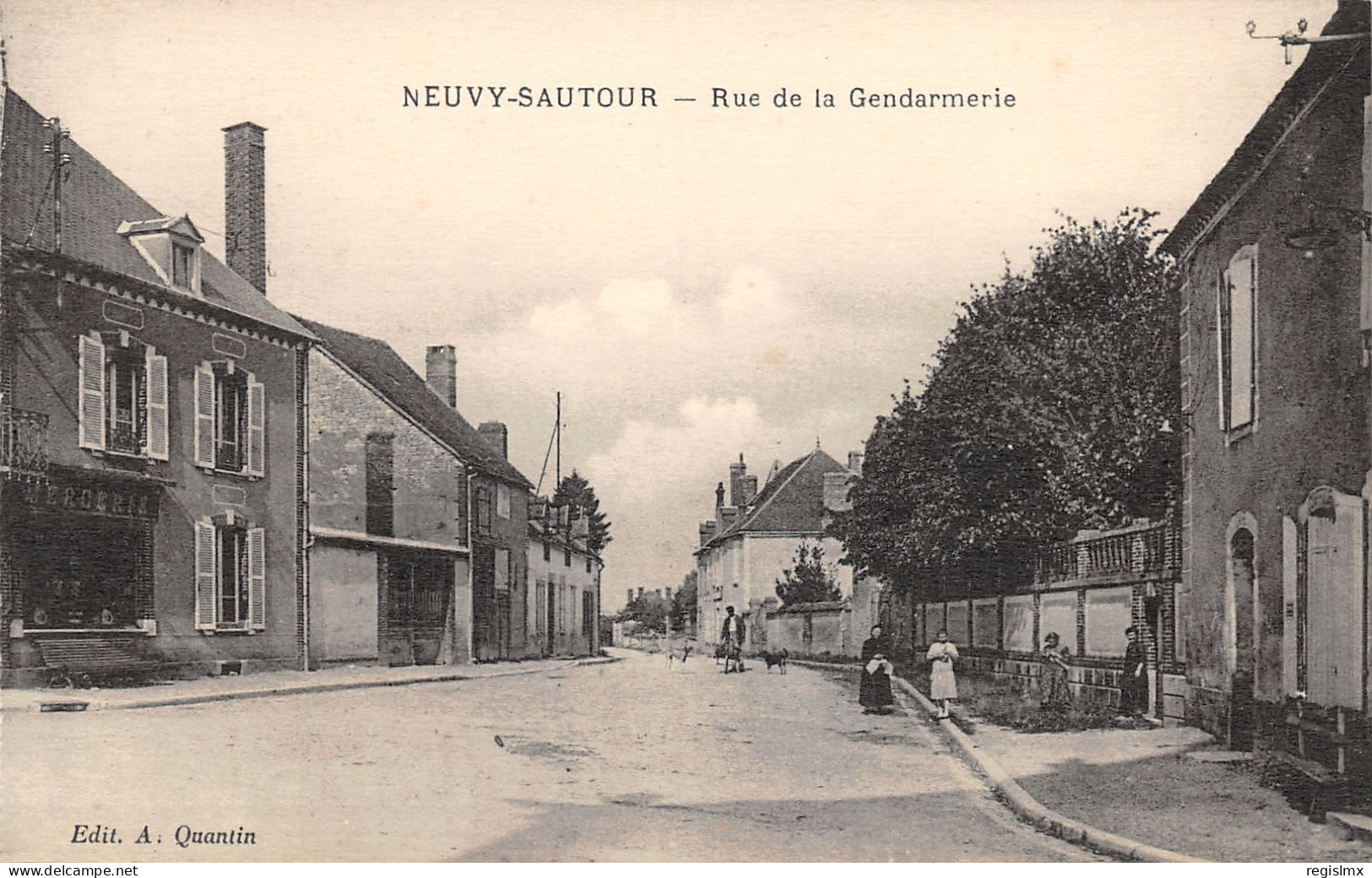 89-NEUVY SAUTOUR-RUE DE LA GENDARMERIE-N°2048-H/0191 - Neuvy Sautour