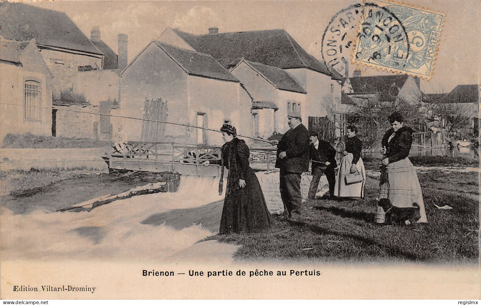 89-BRIENON-PARTIE DE PECHE AU PERTUIS-N°2048-G/0221 - Brienon Sur Armancon