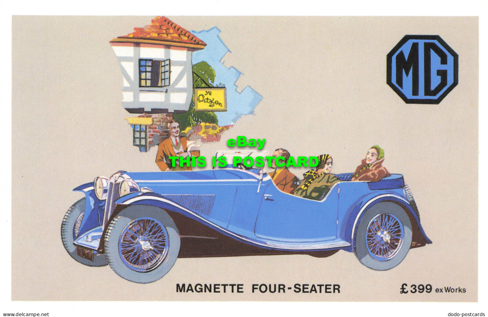 R574135 Magnette Four Seater. Card No. D286. Dalkeith Publishing. Cards Of Style - Welt