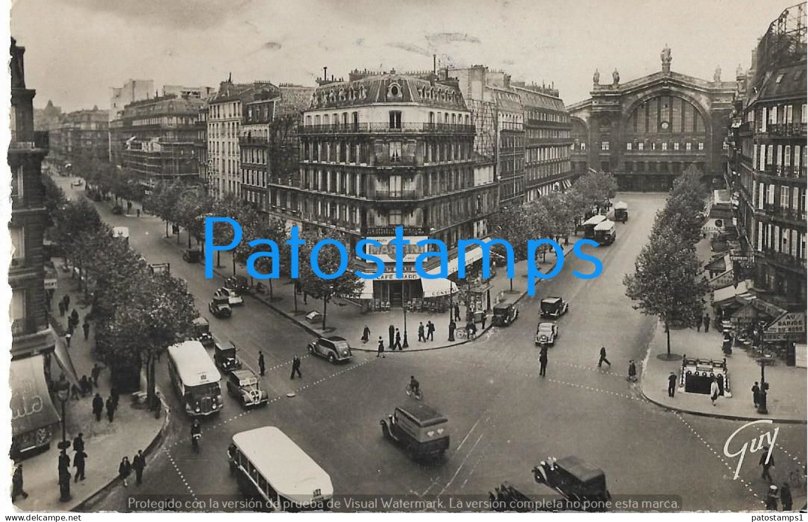 227989 FRANCE PARIS STATION TRAIN CARREFOUR DENOIN MAJENTA CIRCULATED TO US  POSTAL POSTCARD - Otros & Sin Clasificación