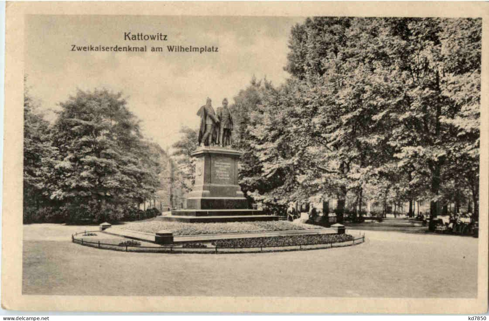 Kattowtiz - Zweikaiserdenkmal Am Wilhelmplatz - Schlesien