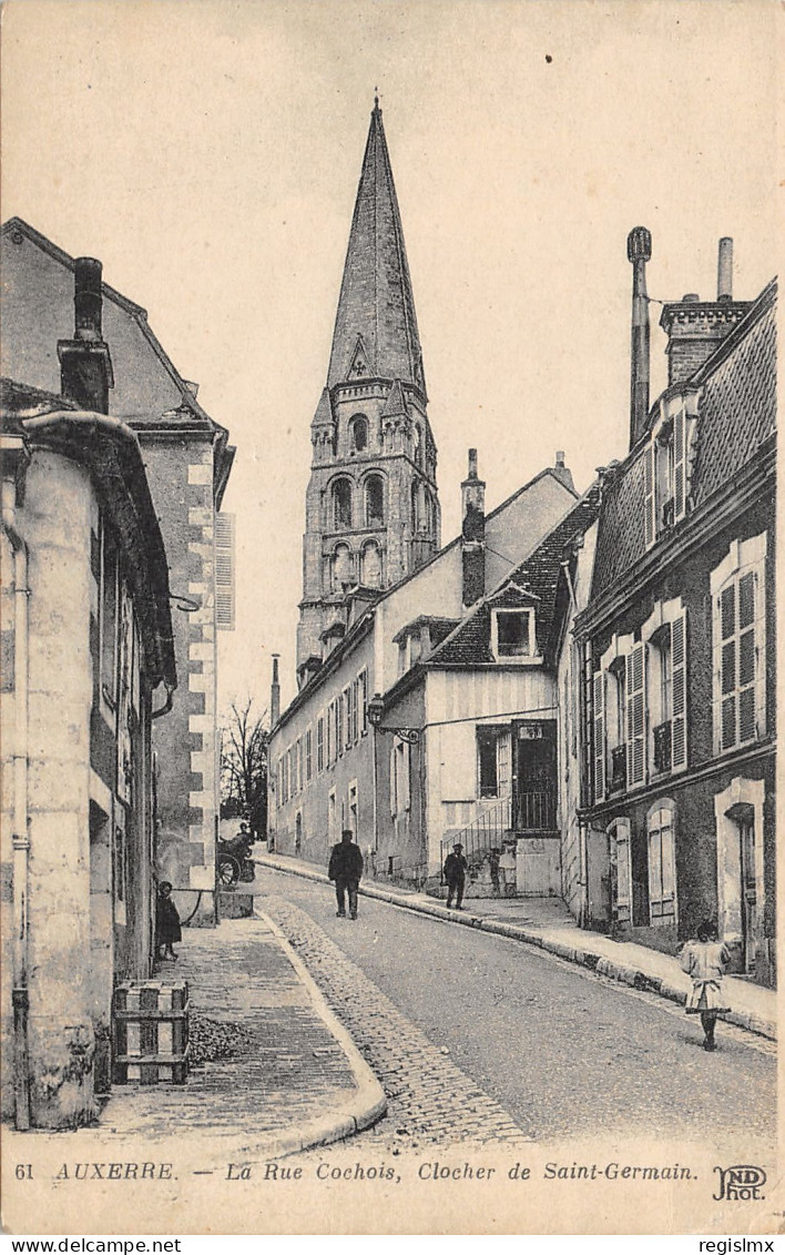 89-AUXERRE-LA RUE COCHOIS CLOCHER DE SAINT GERMAIN-N°2049-C/0225 - Auxerre