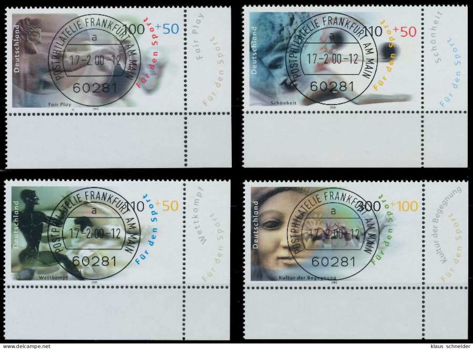 BRD BUND 2000 Nr 2094-2097 Zentrisch Gestempelt ECKE-URE X52BD42 - Used Stamps