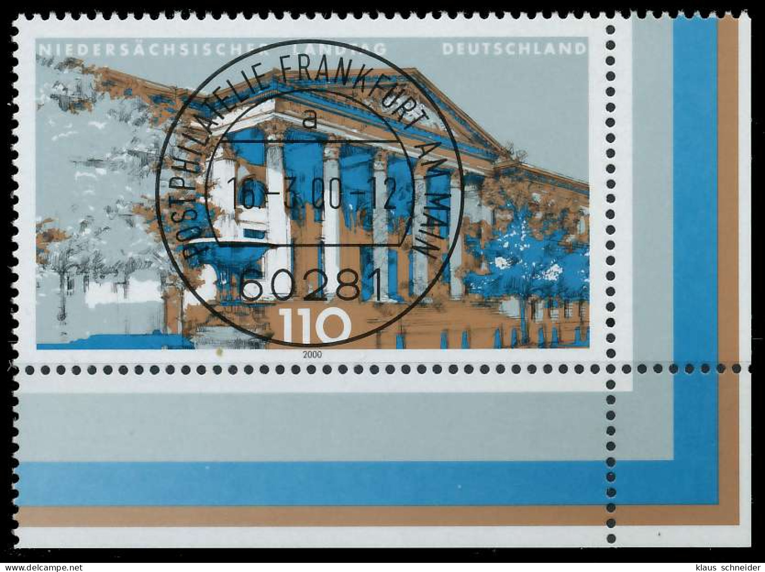 BRD BUND 2000 Nr 2104 Zentrisch Gestempelt ECKE-URE X52BD52 - Used Stamps