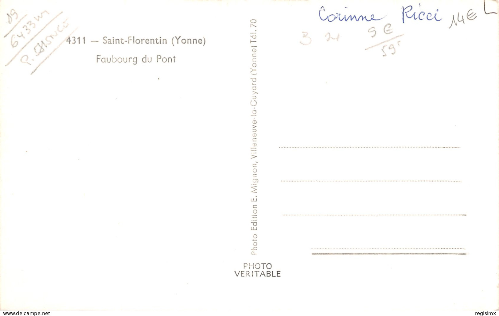 89-SAINT FLORENTIN-FAUBOURG DU PONT-N°2049-B/0309 - Saint Florentin