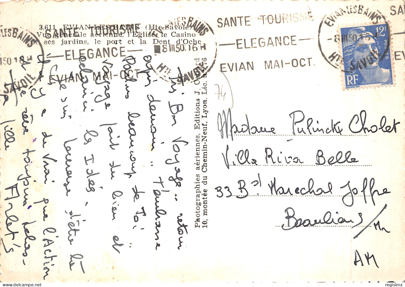 74-EVIAN LES BAINS-N°2101-D/0117 - Evian-les-Bains