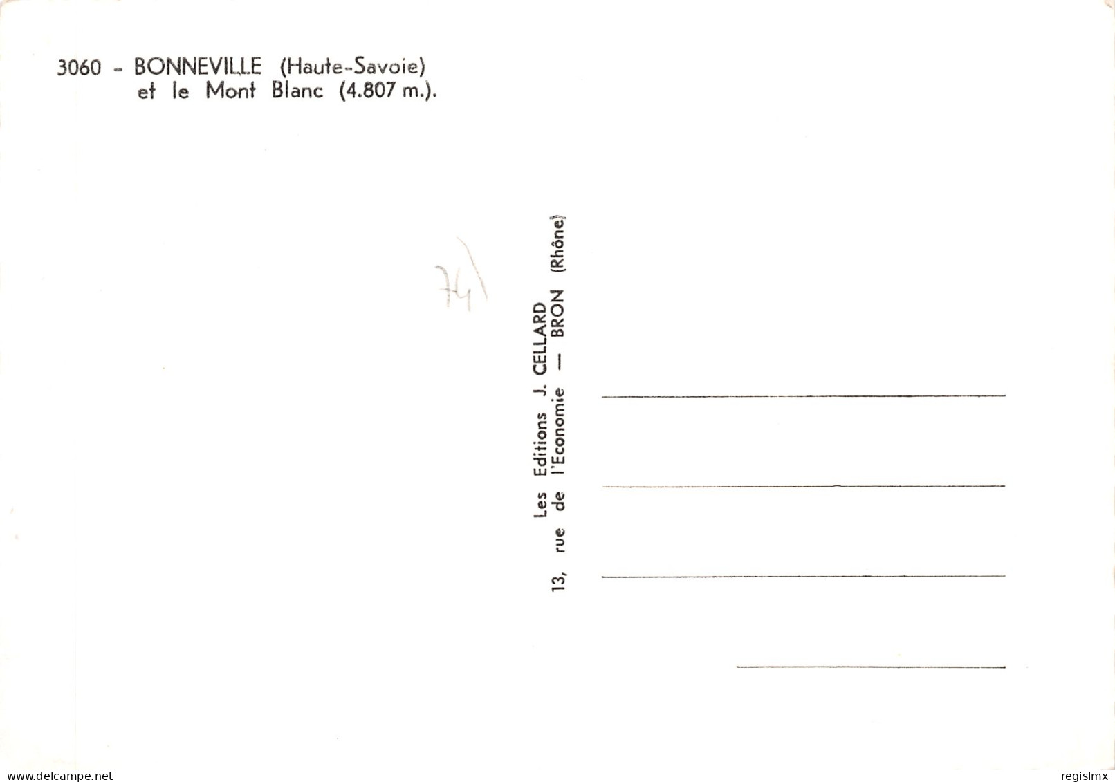 74-BONNEVILLE  ET LE MONT BLANC-N°2101-D/0055 - Bonneville