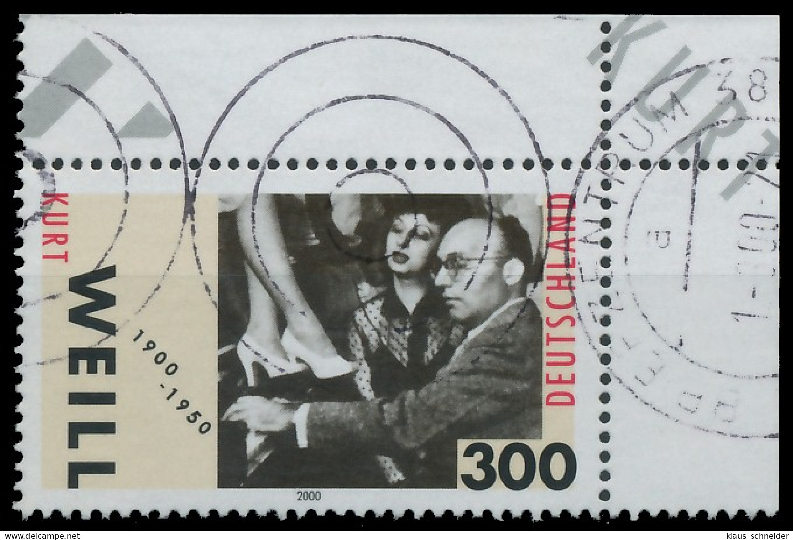 BRD BUND 2000 Nr 2100 Gestempelt ECKE-ORE X52BF1E - Used Stamps