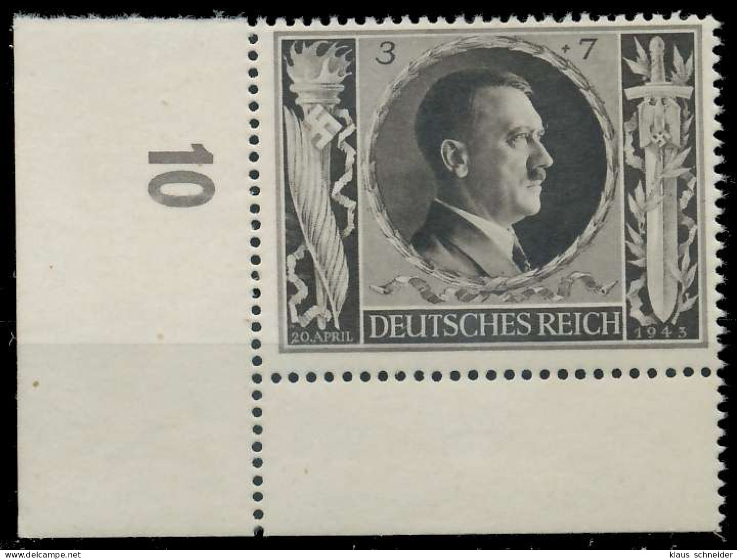 DEUTSCHES REICH 1943 Nr 844 Postfrisch ECKE-URE X53552A - Unused Stamps