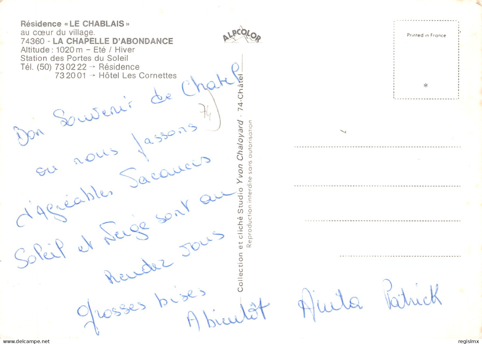 74-LA CHAPELLE D ABONDANCE RESIDENCE LE CHABLAIS-N°2101-D/0351 - La Chapelle-d'Abondance