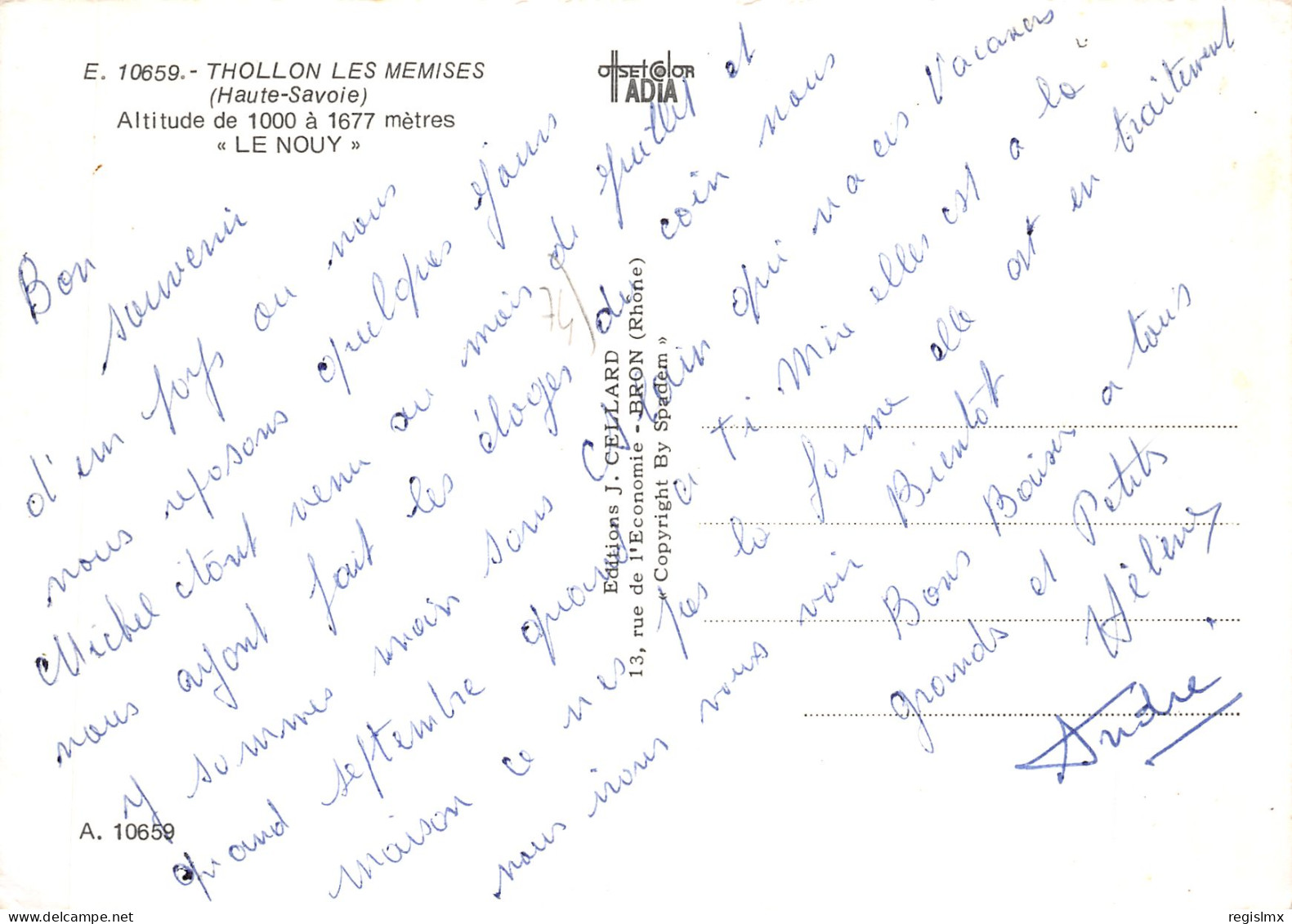 74-THOLLON LES MEMISES LE NOUY-N°2101-D/0153 - Thollon