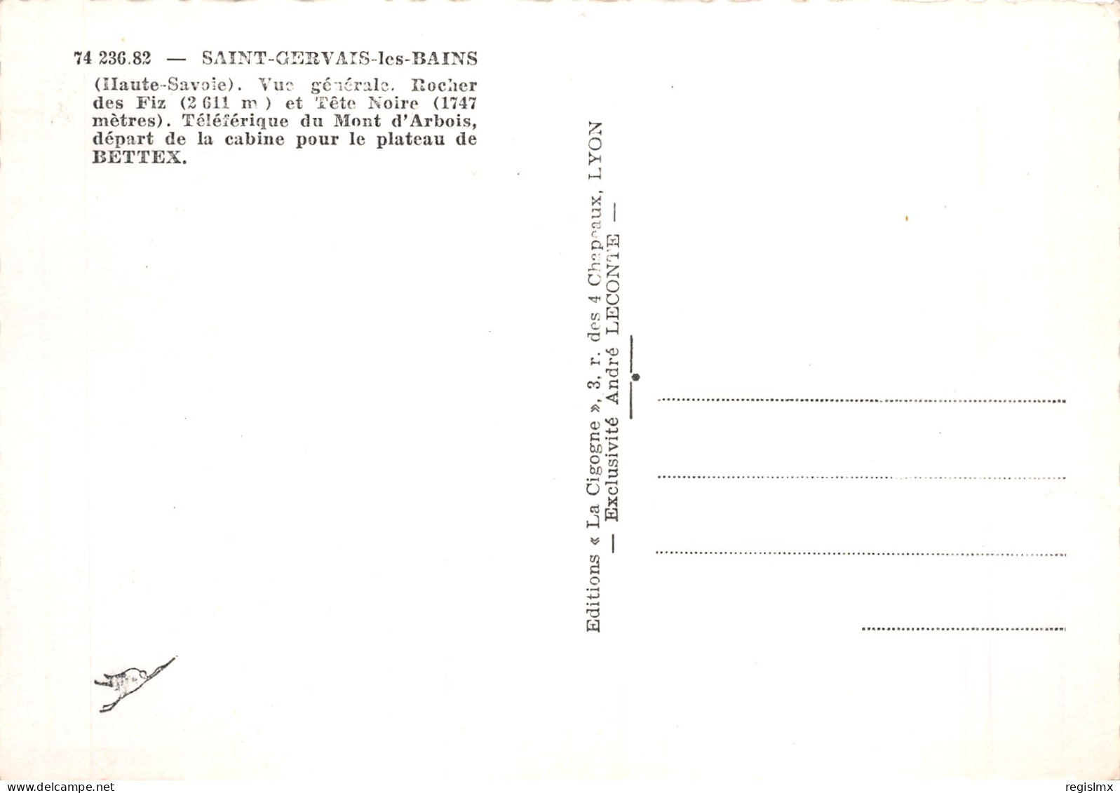74-SAINT GERVAIS LES BAINS ROCHER DES FIZ-N°2102-D/0381 - Saint-Gervais-les-Bains